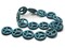 15 25mm Turquoise Blue Peace Symbol Dyed Synthetic Turquoise Stone Beads